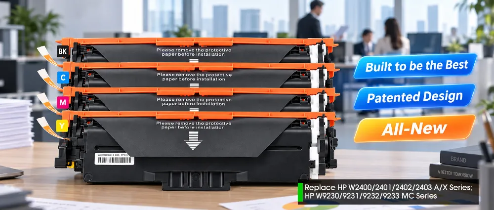 Цветные совместимые тонер-картриджи W2400 и W9230