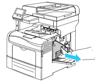 Извлечение контейнера отработанного тонера Xerox VersaLink C400/C405
