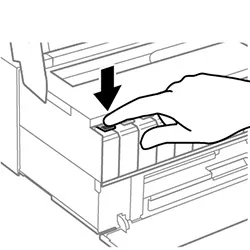 Нажатие фиксатора картриджа Epson P700 и P900