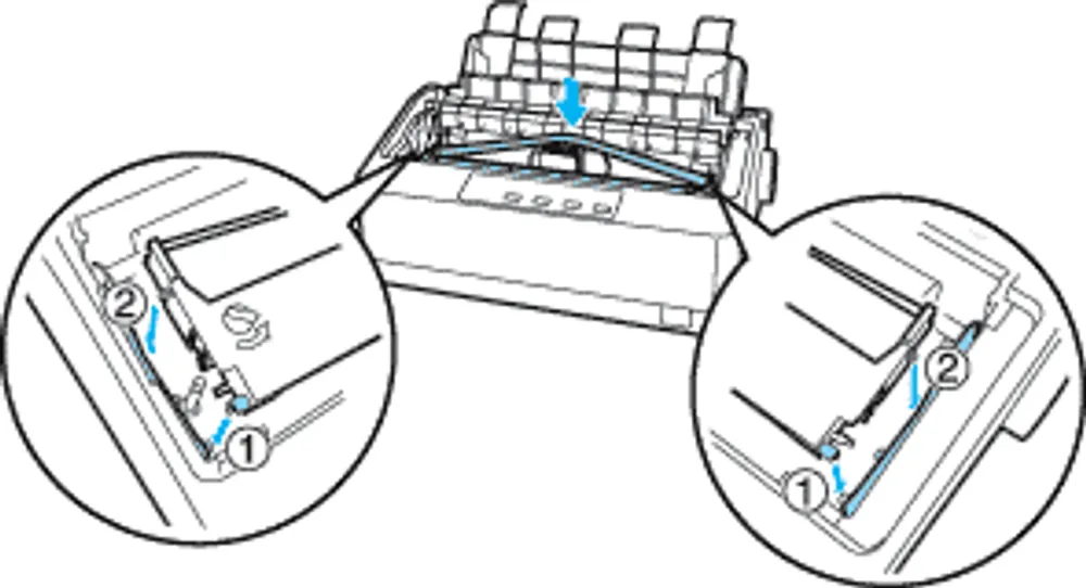 Установка ленточного картриджа в Epson LX-350