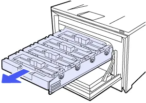 Выдвижной лоток тонер-картриджей HP Color LaserJet Enterprise 4701