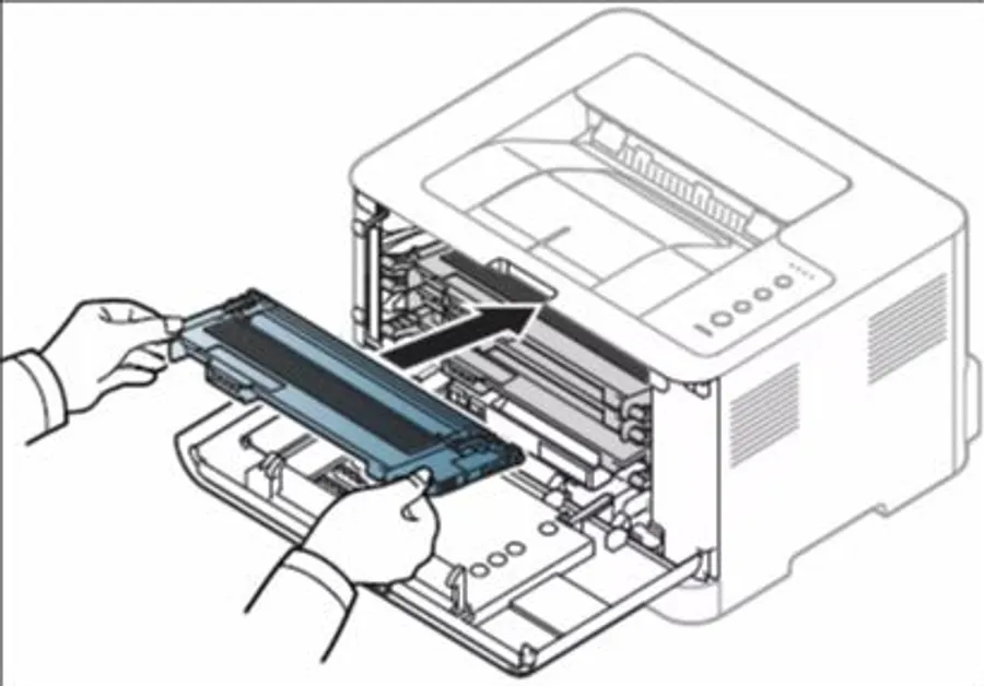Установка нового тонер-картриджа в Samsung Xpress C430