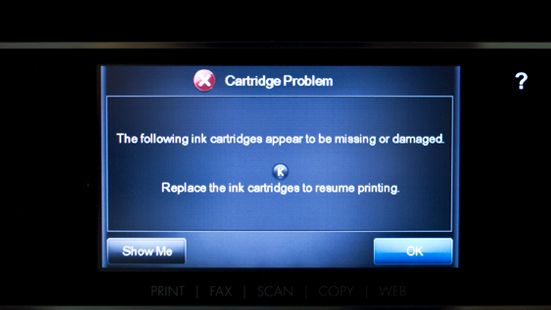 Cartridge Problem Cartridge Problem