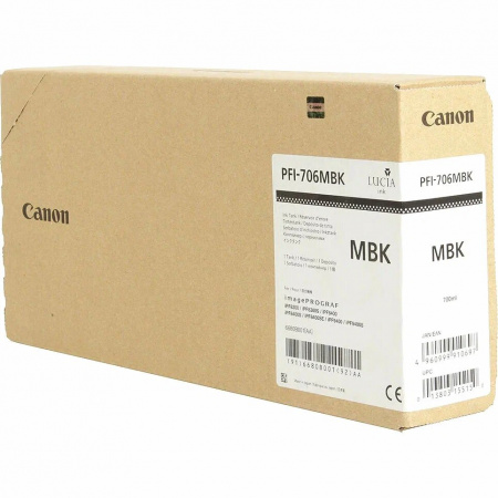 Оригинальный картридж Canon PFI-706MBK (6680B001)