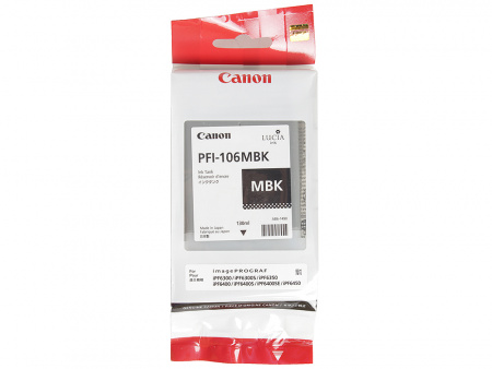 Оригинальный картридж Canon PFI-106MBK (6620B001)