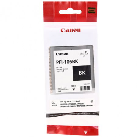 Оригинальный картридж Canon PFI-106BK (6621B001)