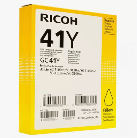 Оригинальный картридж Ricoh 405764 (GC-41Y)