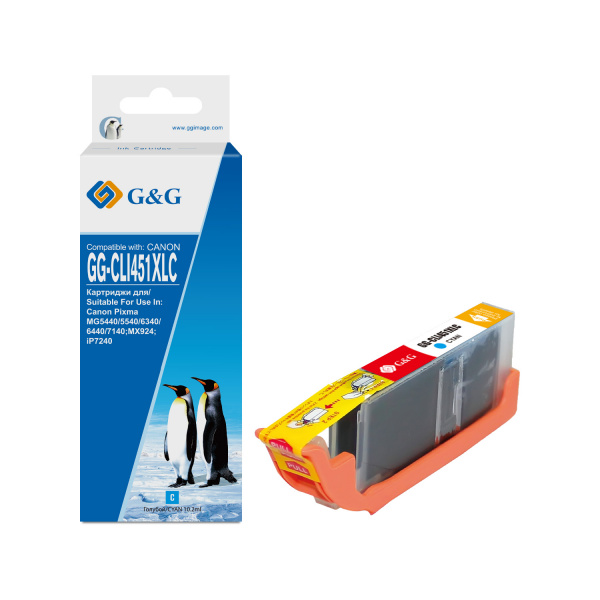 Совместимый картридж G&G GG-CLI451XLC