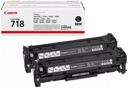 Оригинальный картридж Canon 718BK (2662B005)